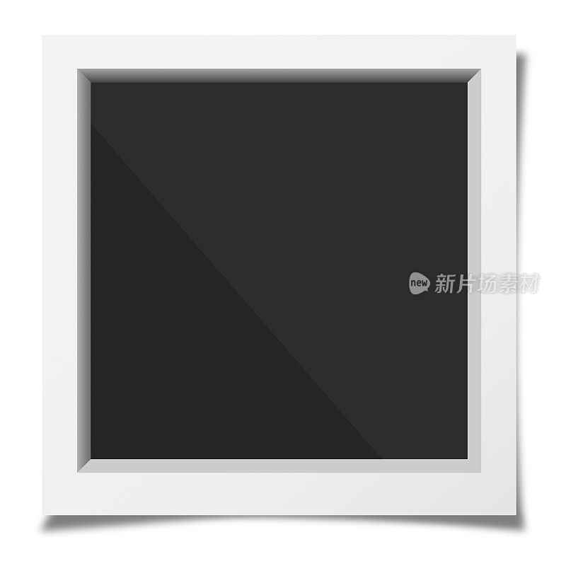 blank photo frame on white background.